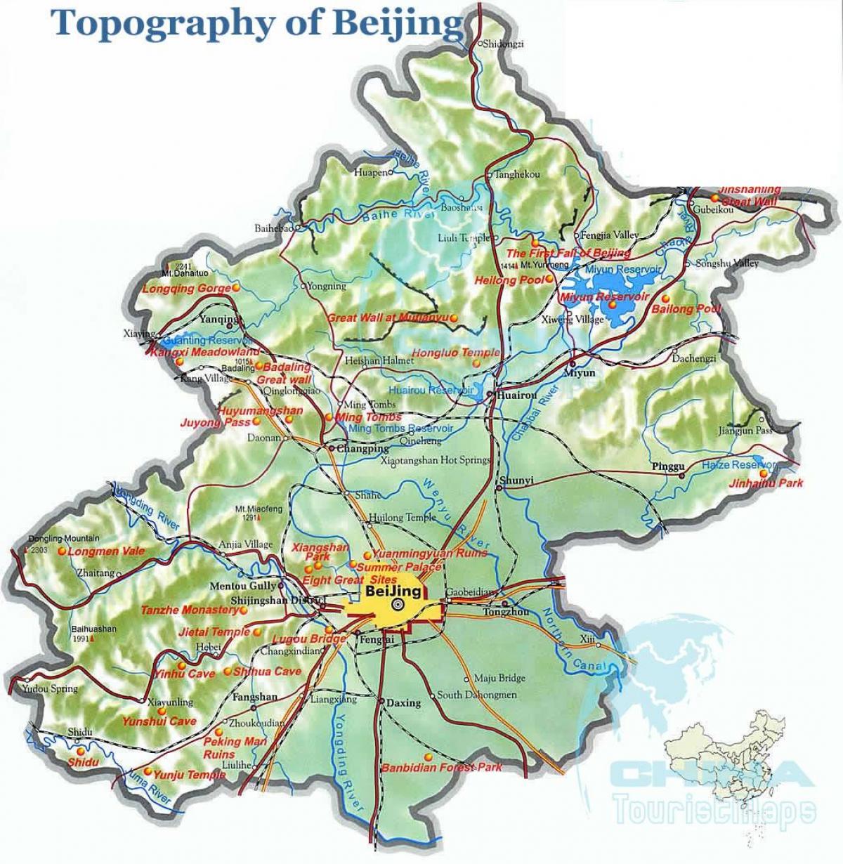 ramani ya Beijing topographic