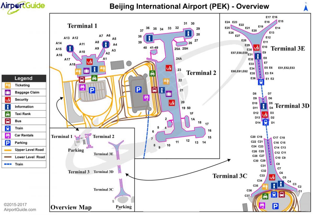 Peking airport ramani