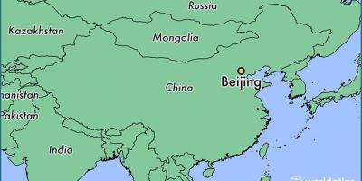 Ramani ya Beijing eneo juu ya dunia